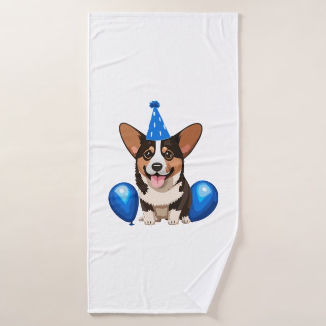 Camiseta Clásica de Cachorro Azul (Toalla de baño)