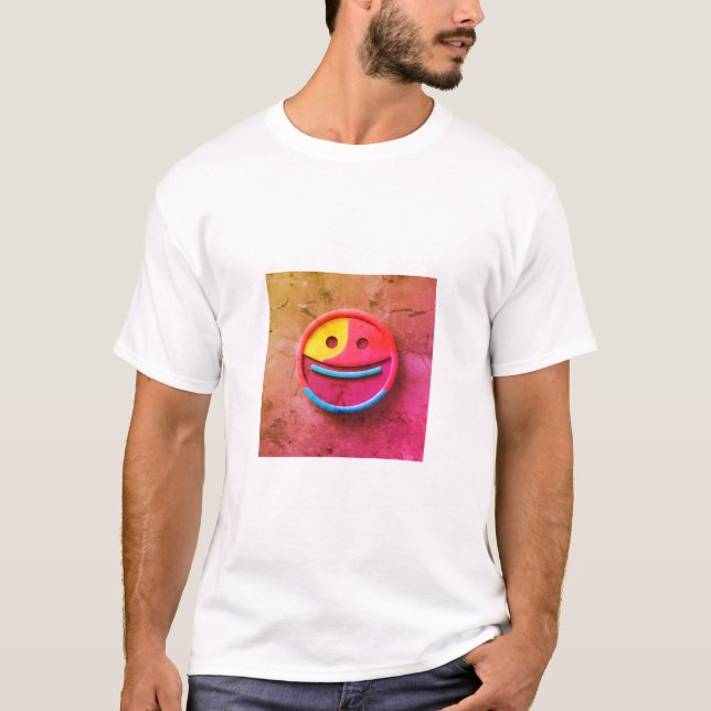 Camiseta clásica de Emoji sonriente - Diversión (Anverso)