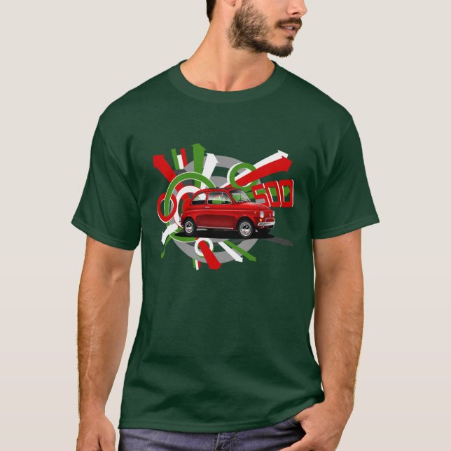 Camiseta clásica de Fiat 500 (Anverso)