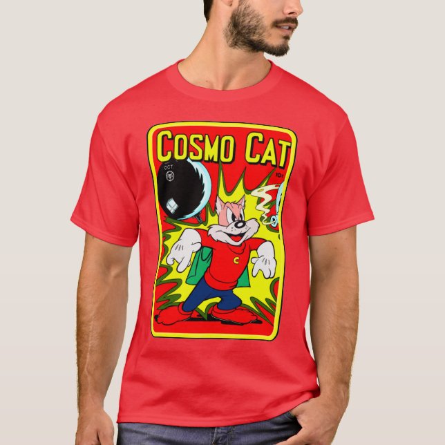 Camiseta clásica de gato cómo de los años 40 (Anverso)
