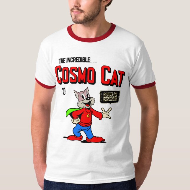 Camiseta clásica de gato cómo de los años 50 (Anverso)