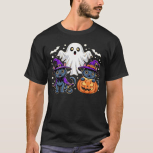 Camiseta Clásica de Gato de Calabaza Fantasma Lind
