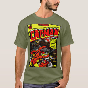 Camiseta clásica de gato y hombre de los años 40
