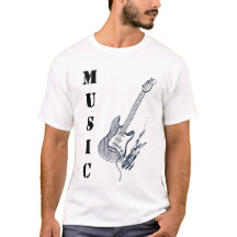 Camiseta clásica de guitarra para amantes de la mú