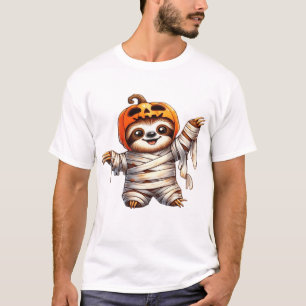Camiseta clásica de Halloween de momia de perezoso