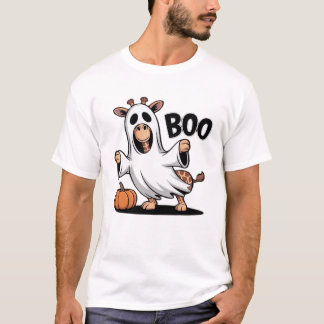 Camiseta clásica de Halloween Giraffe Boo_2