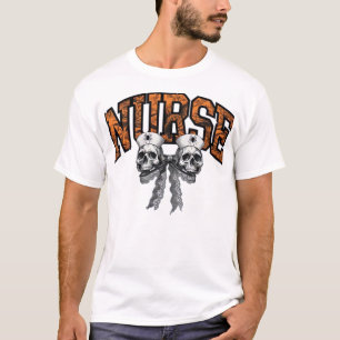 Camiseta clásica de Halloween Nurse Coquette Bow