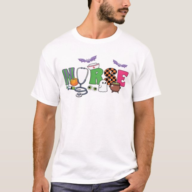 Camiseta clásica de Halloween para enfermeras (Anverso)