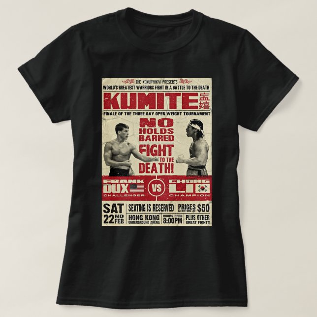Camiseta clásica de Kumite Fight Poster (Diseño del anverso)