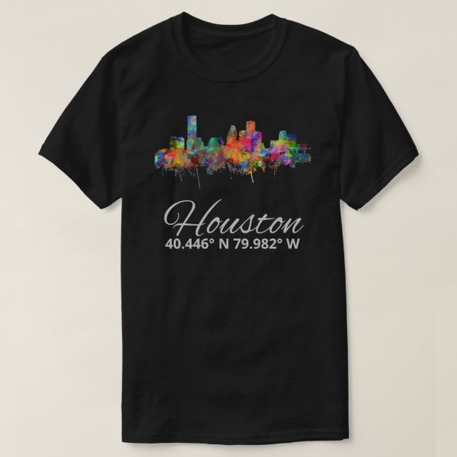 Camiseta Clásica de la Línea Aérea de Houston City (Diseño del anverso)