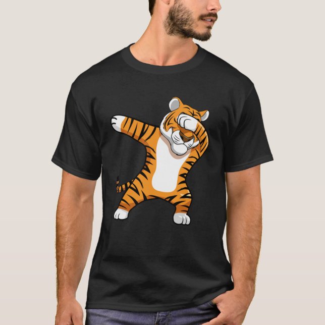 Camiseta clásica de la mascota del fútbol del tigr (Anverso)
