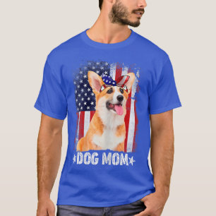 Camiseta Clásica de las mujeres Corgi Dog Mom de los Estado
