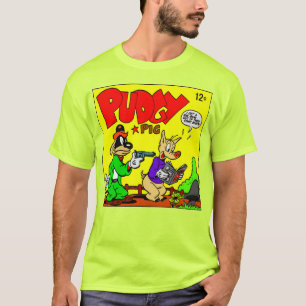 Camiseta Clásica de los Años 40 de Pudgy Pig