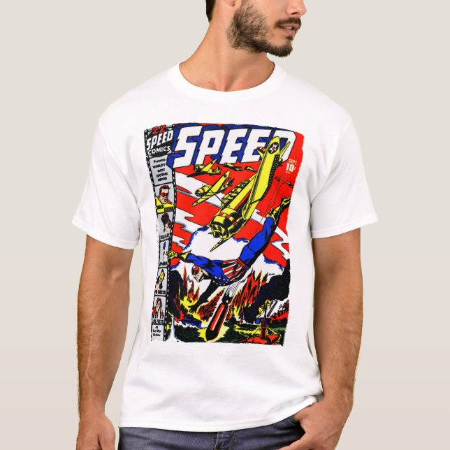 Camiseta clásica de los cómics de la VELOCIDAD de  (Anverso)