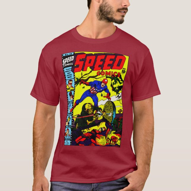 Camiseta clásica de los cómics de la VELOCIDAD de  (Anverso)
