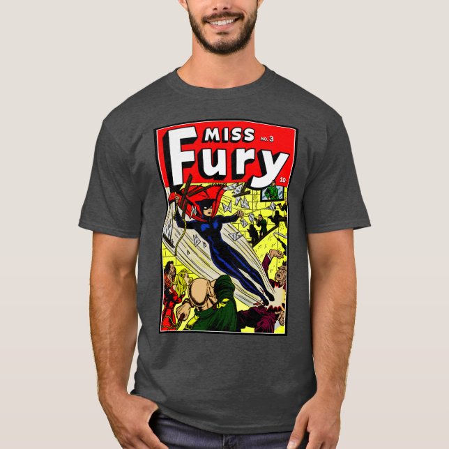 Camiseta clásica de Miss Fury Comics de los años 4 (Anverso)