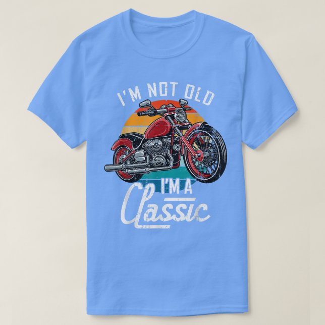 camiseta clásica de motocicleta, soy una camiseta  (Diseño del anverso)