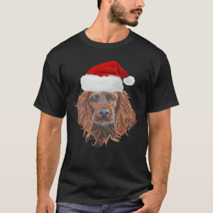Camiseta clásica de Navidad Irish Setter