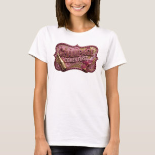 Camiseta Clásica de Oro CHAMPAGE COMES FIRST