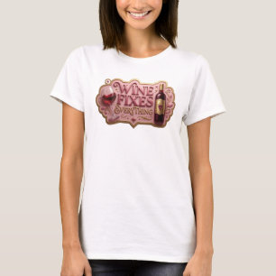 Camiseta Clásica de Oro EL VINO ARREGLA TODO