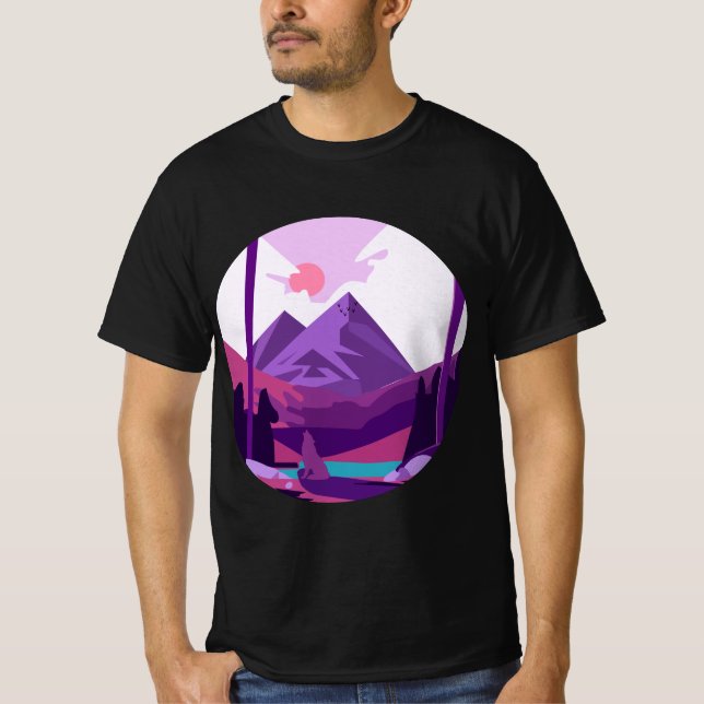 Camiseta Clásica De Paisaje. (Anverso)