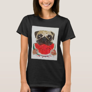 Camiseta clásica de pintura Pug 182