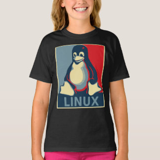 Camiseta clásica de poster de pingüino de Linux