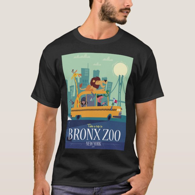 Camiseta clásica de poster del Zoológico de Bronx (Anverso)