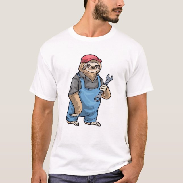 Camiseta clásica de Sloth Mechanic Wrench (Anverso)