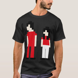 Camiseta Clásica De Tiras Blancas Pixel