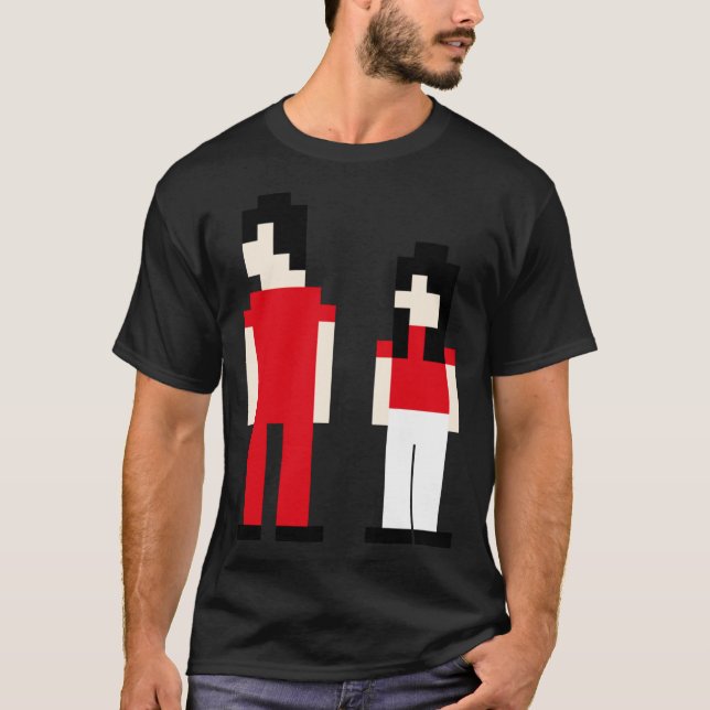 Camiseta Clásica De Tiras Blancas Pixel (Anverso)