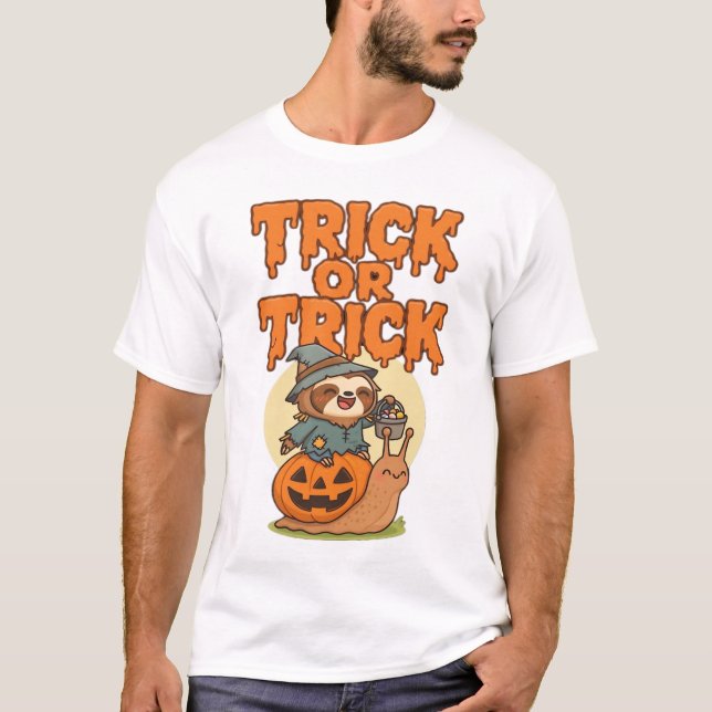 Camiseta clásica de Truco o trato (Anverso)