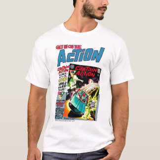 Camiseta clásica del anuncio de la acción