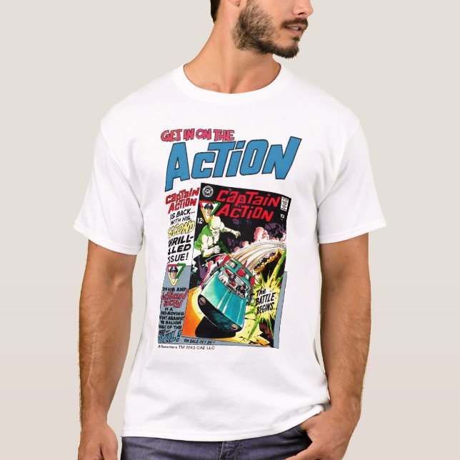Camiseta clásica del anuncio de la acción (Anverso)