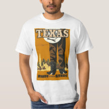 Camiseta clásica del anuncio del viaje de Tejas
