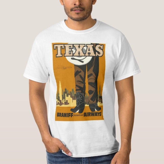 Camiseta clásica del anuncio del viaje de Tejas (Anverso)
