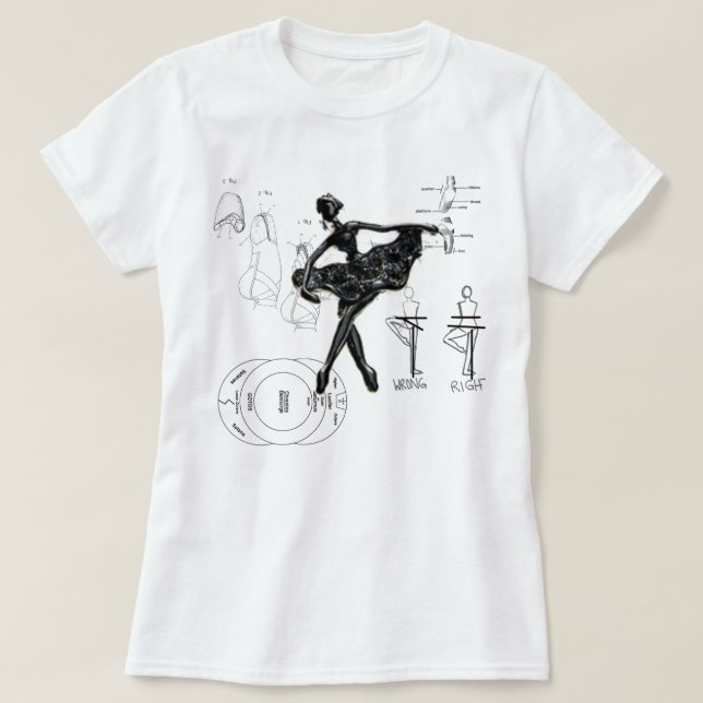 Camiseta clásica del ballet (Diseño del anverso)
