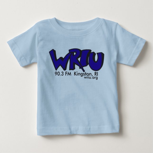 Camiseta clásica del bebé del logotipo de WRIU (Anverso)