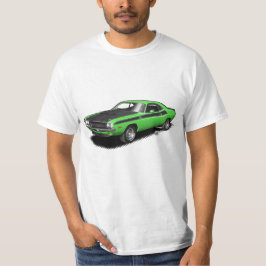 Camiseta clásica del coche del desafiador verde de