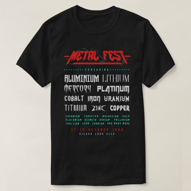 Camiseta clásica del Festival metalizado (Diseño del anverso)