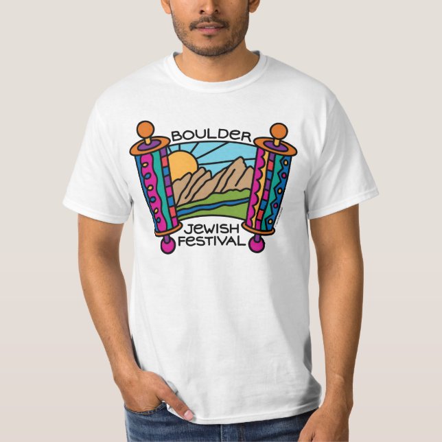 Camiseta clásica del logotipo de los hombres (Anverso)