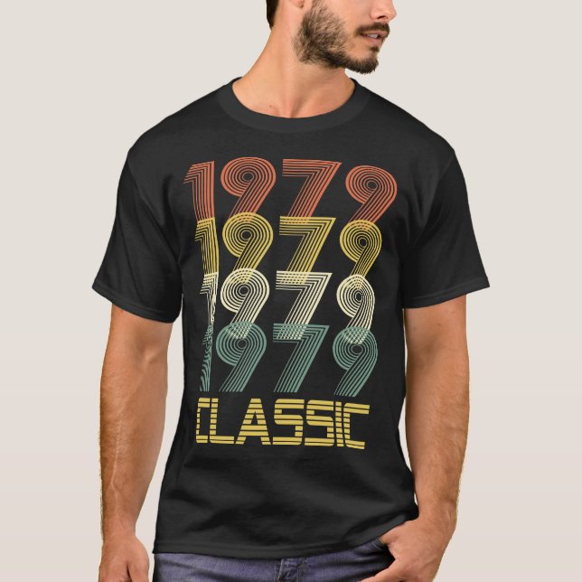 Camiseta clásica del regalo de 1979 del nacimiento (Anverso)