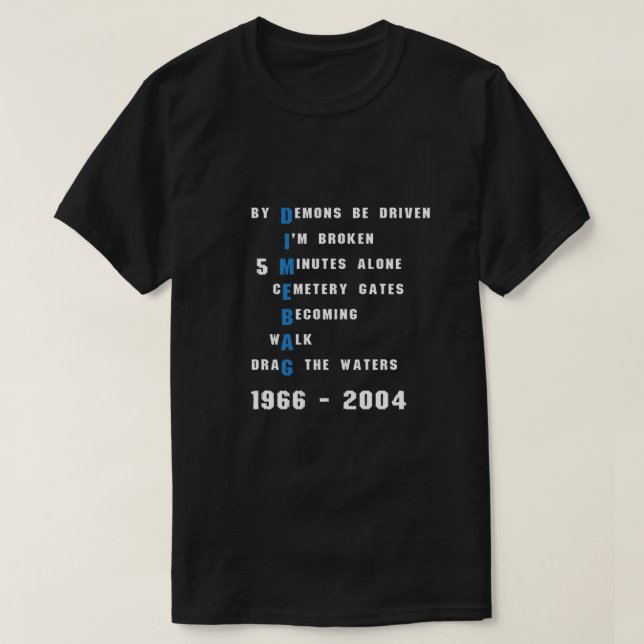Camiseta clásica Dimebag RIP (Diseño del anverso)