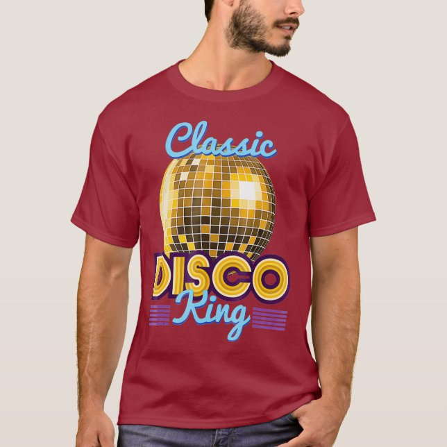 Camiseta Clásica Disco King Retro disfraz Fiesta de danza d (Anverso)