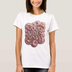 Camiseta Clásica Dorada GOOD VIBES ONLY
