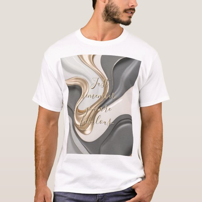 Camiseta clásica en un gráfico abstracto elegante (Anverso)