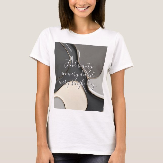 Camiseta clásica en un gráfico abstracto elegante (Anverso)