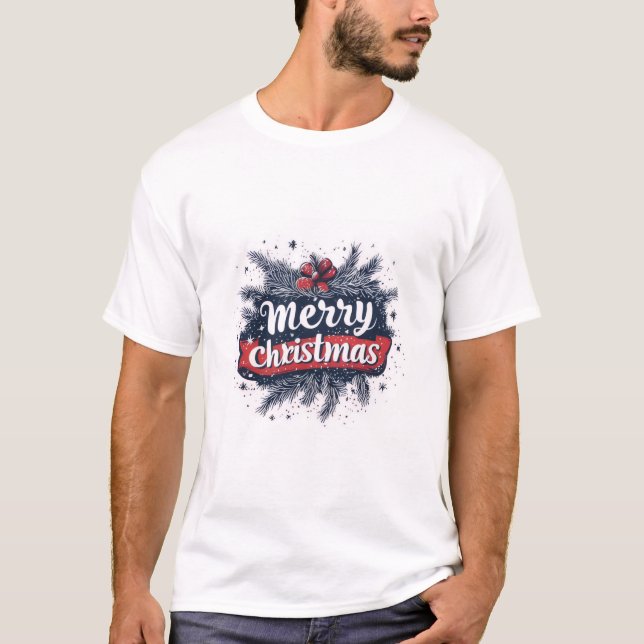 Camiseta Clásica Feliz Navidad (Anverso)