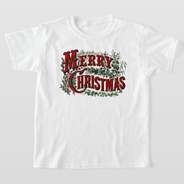 Camiseta clásica "Feliz Navidad" para niños (Distribución)