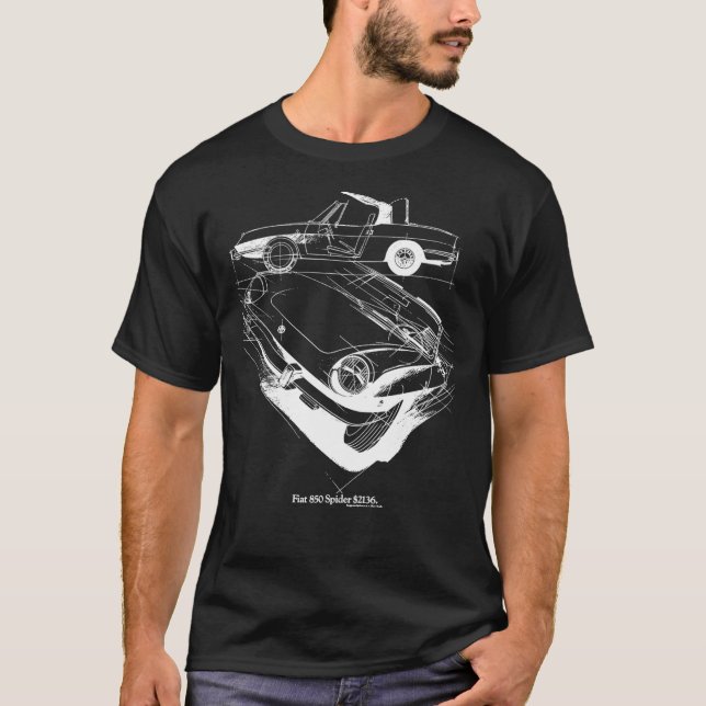 Camiseta clásica FIAT 850 SPIDER (Anverso)